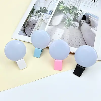 Mini Q cep telefonu dolgu ışığı, dış mekan canlı yayın selfie güzellik dolgu ışığı, LED flaşlı klipsli dolgu ışığı toptan satış.