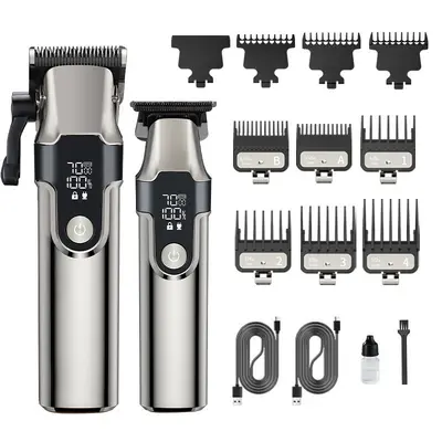 Professional Electric Hair Clipper Full Set for Men, Barber - 8