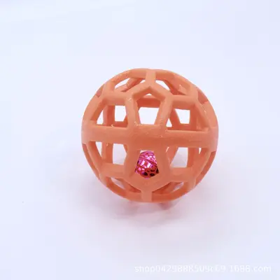 镂空球小狗玩具猫玩具TPR橡胶球圣诞节铃铛宠物玩具球源头厂家 - 7