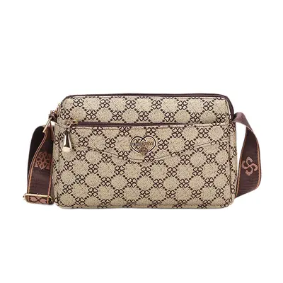 Women's Printed Crossbody and Single-Shoulder Bag, Middle-Aged Style - 6
