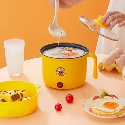 小黄鸭电煮锅1.8L多功能学生宿舍寝室煮面锅电锅蒸煮一体小锅自煮 - 4