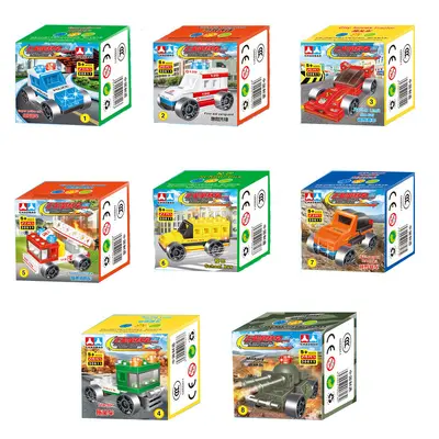 10-in-1 Small Particle Building Block Box Set, Assemblable Car Models - 12