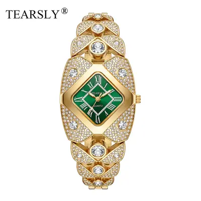 Women's quartz watch, diamond-studded vintage bracelet style - 11
