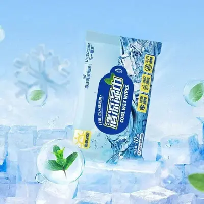 Mint Cooling Portable Wet Wipes for Summer