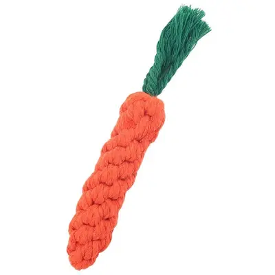 Carrot Dog Chew Rope Toy, Teeth Cleaning, for Large Breeds and Puppies - 7