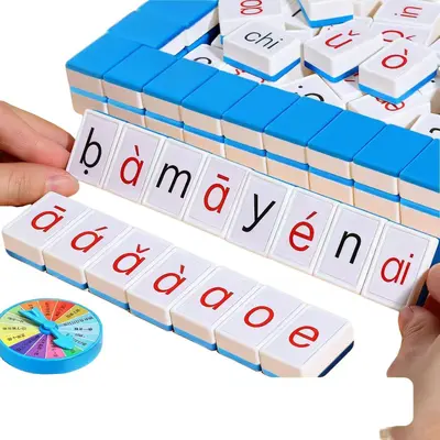 Pinyin Mahjong Tiles, Chinese Alphabet Learning Toy for Kindergarten - 6