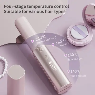 Wireless Rechargeable Portable Hair Straightener Comb, Damage-Free