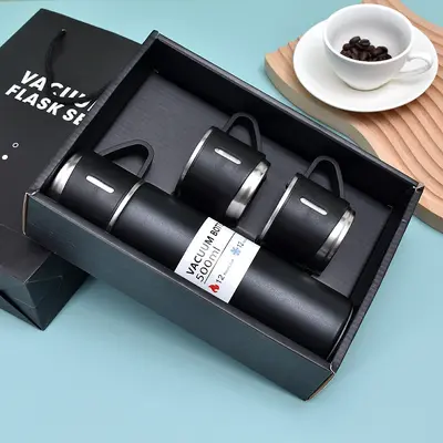 Three-Lid Stainless Steel Insulated Mug Gift Box Set - 7