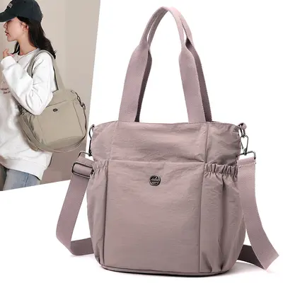Lightweight Nylon Women's Shoulder Bag, Large Capacity Daily Use - 3