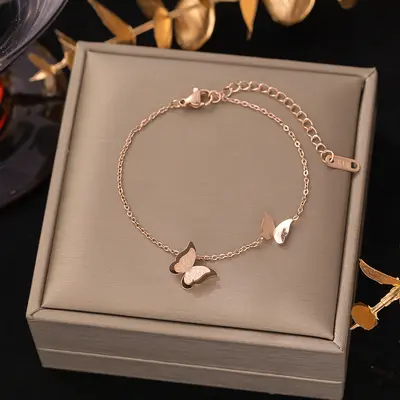Langlebiges neues Titanstahl-Armband für Damen im europäischen und amerikanischen Stil, vielseitige ins-Mode-Handschmuck, modische Handschmuck für Mädchen, hochwertig - 11