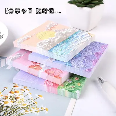 Oil Painting Style Sticky Notes for Students, Office Memo Strips - 3