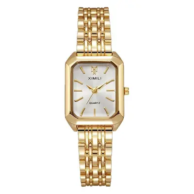 Damenuhr Quarz, quadratisch, Stahlarmband, elegant