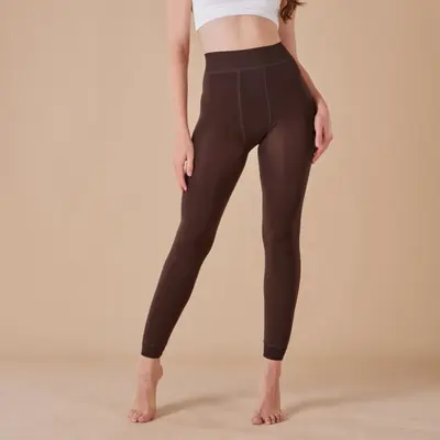 Women's Thick Fleece-Lined Footed Leggings, Plus Size Winter - 11