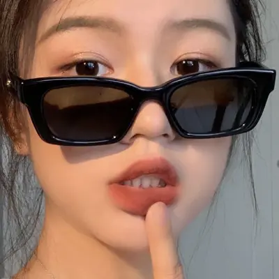Square Frame Sunglasses, UV Protection, Unisex Korean Style - 1