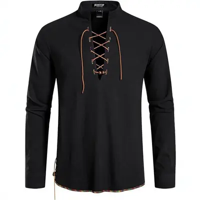 Erkek Henley yaka uzun kollu plaj gömleği, Avrupa bedeni - 4