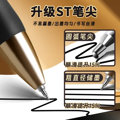 M&G K35 Retractable Ballpoint Pen, 0.5mm ST Tip, Quick-Drying