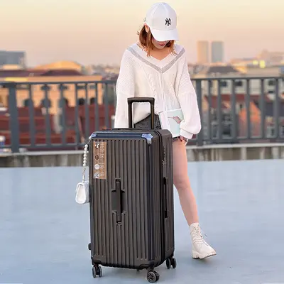 Large-capacity trolley bag, multi-functional suitcase, student luggage for boys and girls, shock-absorbing brake wheel password box - 10