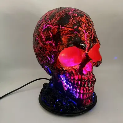 Halloween Skull Garden Light, Resin Decorative Craft - 9