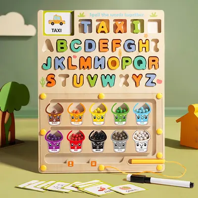 Children's Magnetic Stylus Maze Toy with Counting and Color Recognition - 7