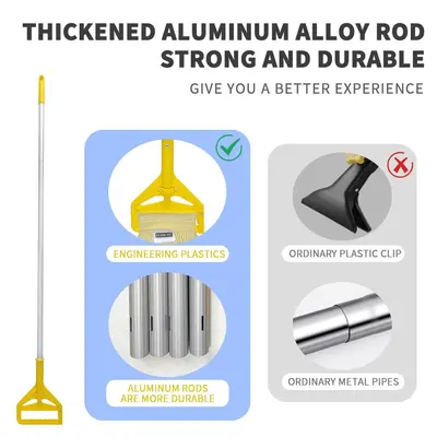 Hospital Color-Coded Thick Wax Mop, Absorbent Cotton Rope Mop Head Refill
