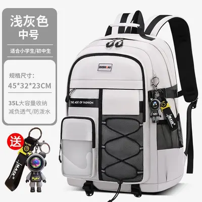 School backpack with spine protection, large capacity - 13