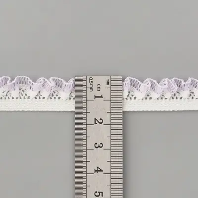 1,5 cm Elastik Dantel, Deniz Kabuğu Çiçek Kenarlı Kadın İç Çamaşırı Bandı - 11
