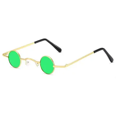 Retro Kleine runde Metall-Prinzenbrille - 12