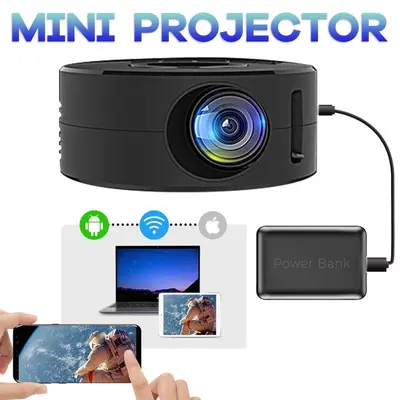 Tragbarer Mini-Projektor YT200 für Zuhause – Smartphone-Spiegelung, kompakt, ideal für Kinder und mobile Animation