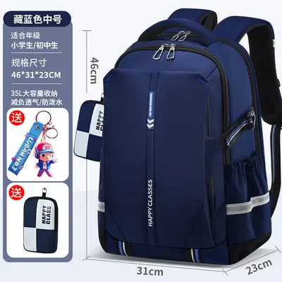 Student backpack for children and teenagers, ultralight, ergonomic spine support - 9