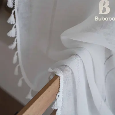 Baba Fabric Nordic Style Cross-Border Simple Window Screen Living Room Bedroom Balcony Bay Window Lace Tulle Curtain Factory Finished Product Wholesale - 8