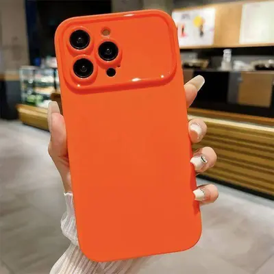 Kontrastfarbene Handyhülle mit großem Sichtfenster für iPhone 16 Pro und 18 Pro Max