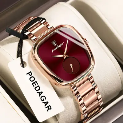 POEDAGAR Women's New Model Student Watch Waterproof Luxury Fashion Quartz Watch Live Streaming Foreign Trade Hot-Selling Wristwatch