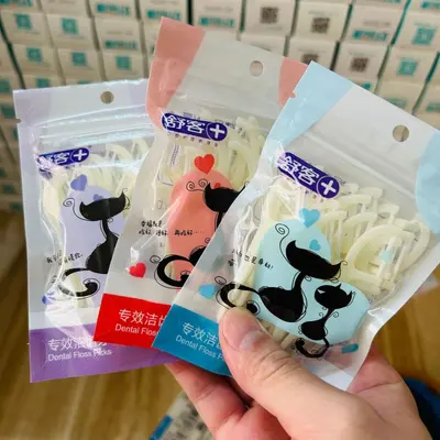 Dental floss sticks family pack, high-strength teeth cleaning - 4