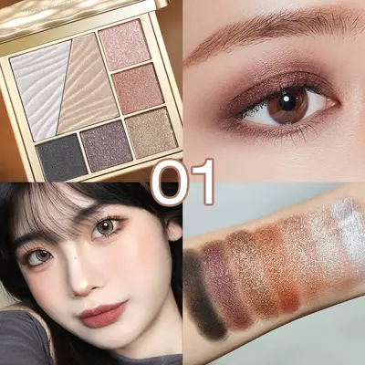 Winnie the Pooh Seven-Color Eyeshadow and Blush Palette, Matte and Shimmer