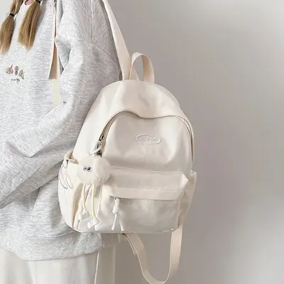 Small Backpack for Women Versatile Campus Style Teen Girls 2025 New Style Tutoring Mini Backpack Simple Casual Travel Backpack for Women