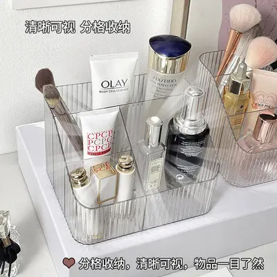 Cosmetic storage box, transparent, desktop organizer - 4