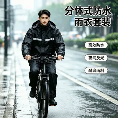 Raincoat suit two-piece women motorcycle waterproof - 11