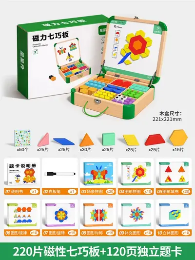 Tangram Magnetic Puzzle with Magnetic Blocks for Ages 3-6 - 8