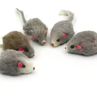 Realistic Furry Mouse Cat Toy with Bell Roly-Poly Ball and Catnip - 4