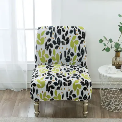 Milk silk elastic chair cover without armrests, solid color - 9