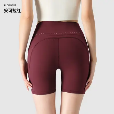 Damen-Yogahose mit hohem Bund, 3/4-Länge - 7