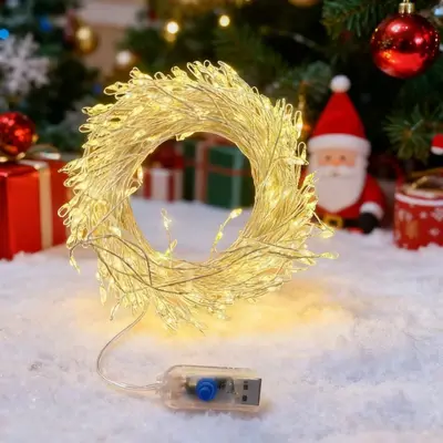 LED Copper Wire Christmas String Lights, Decorative