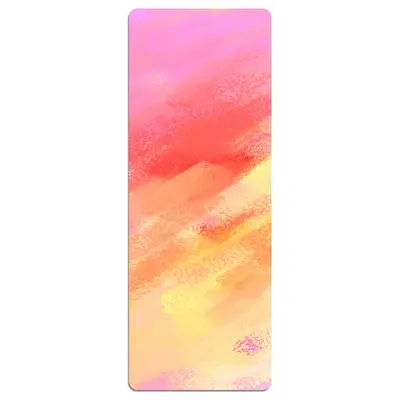 Ultra-Thin Foldable Rubber Yoga Mat, 80 cm Wide, Suede-Print, Non-Slip - 6