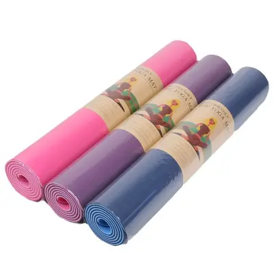 Çift Renkli TPE Yoga Matı, 6 mm, 80 cm Geniş, Kaymaz - 5