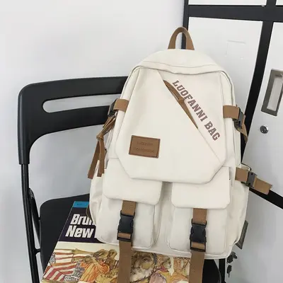 Women's Daily Backpack, Student Style, Large Capacity - 7