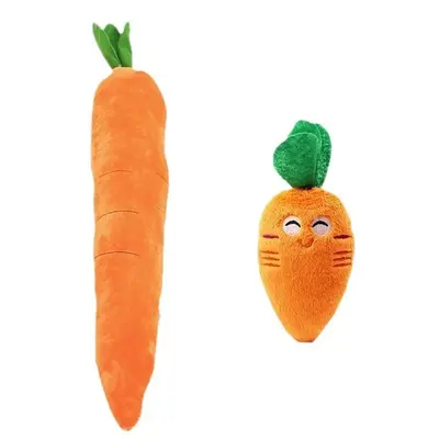 Carrot Plush Dog Toy with Squeaker, Chew Toy for Large Breed Dogs - 6