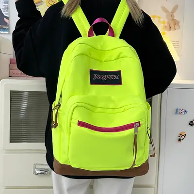 New style backpack, new casual style for men and women, travel computer bag for middle school students, stylish student school bag, fashionable. - 2