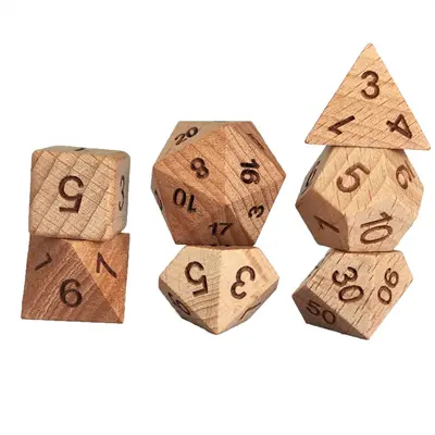 Игральные кости для всех видов настольных игр и ролевых игр, Dungeons & Dragons, подходят для рождественских подарков, деревянные кости DND