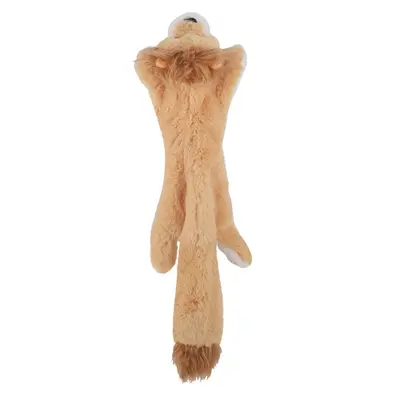 Plush Dog Chew Toy with Squeaker, Educational, Animal-Shaped with Leather Covering - 12