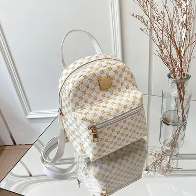 Women's backpack, floral pattern, Korean style, classic fashion